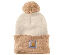 Carhartt Lookout Acrylic Pom Bonnet pour femme, Blanc hiver, taille unique