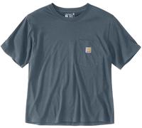 Carhartt Loose Fit Lightweight Short Sleeve Crewneck Ladies T-shirt, Fer/Bleu, Taille L