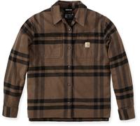 Carhartt Chemise en flanelle 105989 Rugged Flex Coupe ample Mi-épaisse Marron chiné Taille M