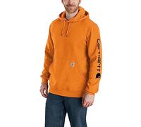 Carhartt Loose Fit Midweight Logo Sleeve Graphic Sweatshirt Maillot de survêtement, Marmalade Heather, L Homme