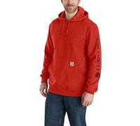 Carhartt Loose Fit Midweight Logo Sleeve Graphic Sweatshirt Sweat à Capuche, Chili Pepper Heather, S Homme