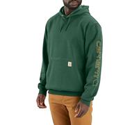 Carhartt Loose Fit Midweight Logo Sleeve Graphic Sweatshirt Sweat-Shirt à Capuche, Vert, M Hommes