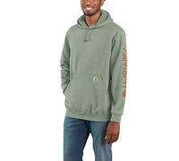 Carhartt Loose Fit Midweight Logo Sleeve Graphic Sweatshirt Sweat-Shirt à Capuche, Vert, XS Hommes