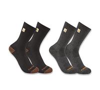 Carhartt Lot de 2 Paires de Chaussettes Midweight Logo Crew, Assortiment de 1, XL Homme