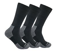 Carhartt Lot de 3 Paires de Chaussettes Extensibles, Noir, L Homme