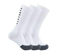 Carhartt Force Midweight Lot de 3 Paires de Chaussettes avec Logo, Blanc, Homme