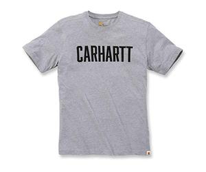 Carhartt Maddock Graphic Block Logo Short-Sleeve T-Shirt, Heather Grey, XL Homme