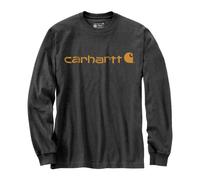 Carhartt Maglia à Manches Longues Dearborn Logo Gris Anthracite Taille S