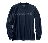 Carhartt Maille à Manches Longues Logo Dearborn Bleu Marine Taille S