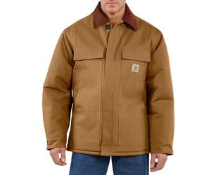 Carhartt Manteau traditionnel isolé ferme en toile de canard pour homme, coupe ample