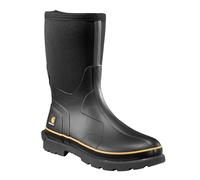 Carhartt Men's 10" Waterproof Rubber Pull-On Soft Toe CMV1121 Mid Calf Boot, Black, 12 M US