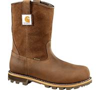 Carhartt Men's 10in Pull On WP Nano Toe Boot Industrial, Bison Brown Oil Tan, 8 Wide