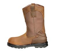 Carhartt Men's 11" Wellington Waterproof Soft Toe Pull-On Leather Work Boot CMP1100, Bison Brown Oil Tan, 12 W US