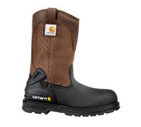 Carhartt Men's 11" Wellington Waterproof Steel Toe Leather Pull-On Work Boot CMP1259, Brown/Black, 13 W US
