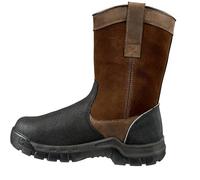 Carhartt Men's 11in Wellington Waterproof Metguard Comp Toe Industrial Boot, Brown Oil Tan/Black Coated, 15 W