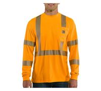 Carhartt Men's Big & Tall High Visibility Force Long Sleeve Class 3 Tee,Brite Orange,XXXX-Large