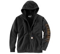 Carhartt Men's Big & Tall Rain Defender Loose Fit Fleece-Lined Logo Graphic Sweatshirt, Black, 3X-Large