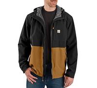Carhartt Men's Big & Tall Storm Defender Midweight Hooded Jacket, Black Brown, Large/Tall