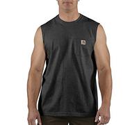 Carhartt Men's Big & Tall Workwear Pocket Sleeveless Midweight T-Shirt Relaxed Fit,Black,XXXX-Large