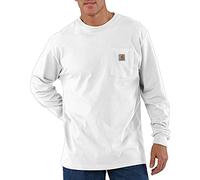 Carhartt Men's Big Workwear Pocket LS Jersey K126, White, X-Large/Tall