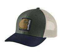 Carhartt Men's Canvas Mesh-Back C Patch Cap, Forestry Green