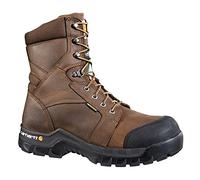 Carhartt Men's CSA 8-inch Rugged Flex Wtrprf Insulated Work Boot Comp Safety Toe CMR8939 Industrial, Dark Brown Oil Tanned, 14 W US