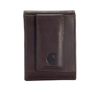 Carhartt Men's Front Pocket Wallets, Durable Canvas Or Leather With & Without Money Clip travel wallets, Dark Brown, One Size UK