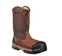 Carhartt Men's Ground Force 10" Waterproof Composite Toe CME1355 Wellington Industrial Boot, Peanut Oil tan Leather, 8.5 W US
