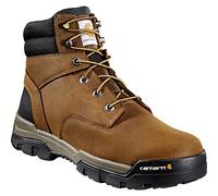 Carhartt Men's Ground Force 6" Waterproof Comp Toe CME6347 Construction Boot, Bison Brown Oil TAN, 9.5 Wide