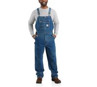 Carhartt mens Loose Fit Denim Bibs Overalls, Darkstone 2, 38 US
