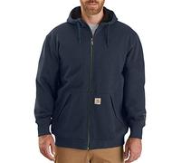 Carhartt Men's Rain Defender Loose Fit Midweight Thermal-Lined Full-Zip Sweatshirt, New Navy, Medium