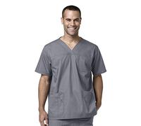 Carhartt Men's Ripstop Multi Pocket Scrub Top, Pewter, 3X-Large