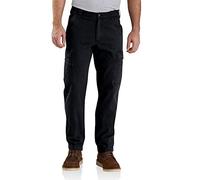 Carhartt Men's Rugged Flex Relaxed Fit Canvas Cargo Work Pant, Black, 32 x 32
