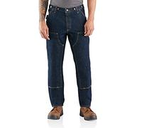 Carhartt Men's Rugged Flex Relaxed Fit Heavyweight Double-Front Utility Logger Jean, Freight, 44 x 32