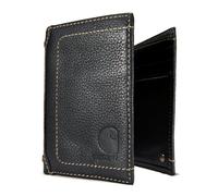 Carhartt Men's Rugged Pebble Leather Wallet, Available in Multiple Styles, Sac Homme, Noir (Trois Volets), Taille Unique