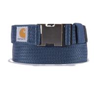 Carhartt Men's Standard, Casual Belts, Available in Multiple Styles, Colors & Sizes, Rugged Flex Nylon Webbing (Dark Blue), X-Large