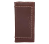 Carhartt Men's Top Grain Leather Rodeo Wallet, Contrasting Stitch, Brown, One Size