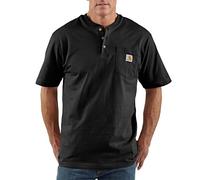 Carhartt Men's Workwear Pocket Henley Shirt, Black, Medium
