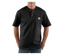 Carhartt Men's Workwear Pocket Henley Shirt, Black, Medium