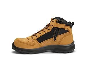 Carhartt Michigan S1p Baskets industrielles Unisexes avec Fermeture éclair - Marron - Jaune blé, 35 EU Weit