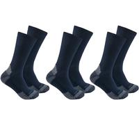 Carhartt Chaussettes – Lot de 3 paires en coton mélangé, bleu marine, XL Homme