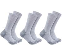 Carhartt Midweight Cotton Blend Crew Chaussettes - Pack de 3, gris, Taille M