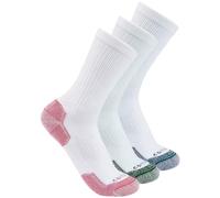 Carhartt Midweight Cotton Blend Crew Chaussettes pour femmes - pack de 3, Blanc, Taille L