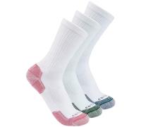 Carhartt Midweight Cotton Blend Crew Chaussettes pour femmes - pack de 3, Blanc, Taille M