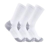 Carhartt Lot de 3 Paires de Chaussettes en Coton mélangé, Blanc, M Homme