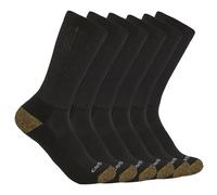 Carhartt Midweight Crew Sock 6-Pack Chaussettes, Noir, L (Lot de 6) Homme