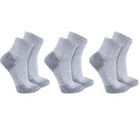 Carhartt Midweight Quarter Chaussettes (3 paires), Gris clair/gris foncé, Taille L