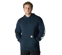 Carhartt Sweat à capuche Sleeve K288 Midweight gris foncé – poche frontale, logo sur la manche – M