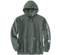 Carhartt Midweight Sleeve Logo Capuche, gris-bleu, taille S pour homme