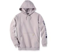 Carhartt Midweight Sleeve Logo Capuche, noir-blanc, taille S pour homme